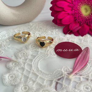 Jelly Heart Signet Ring 14K Gold (Single Item)
